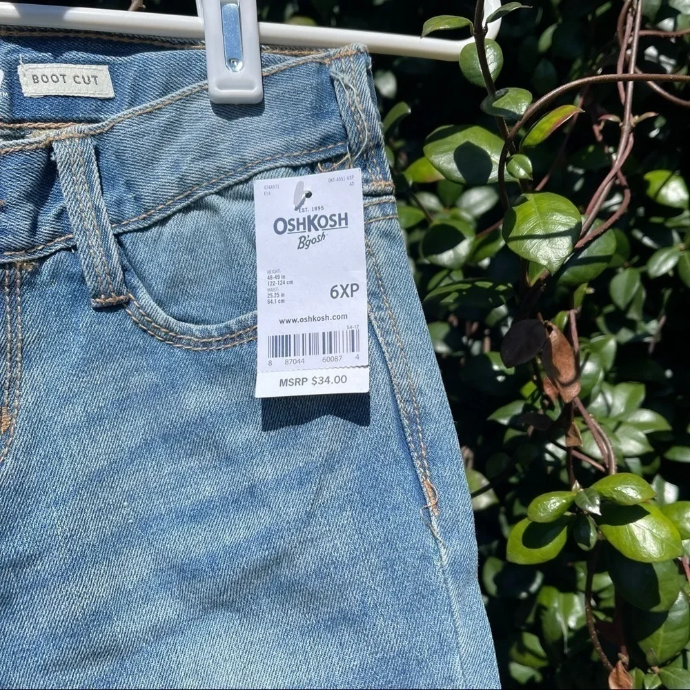 NWT OshKosh B’gosh Light Wash Bootcut Girls Denim Jeans